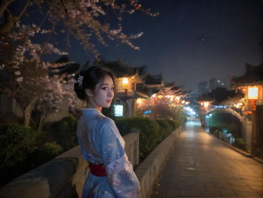 繁华都市夜景,霓虹璀璨