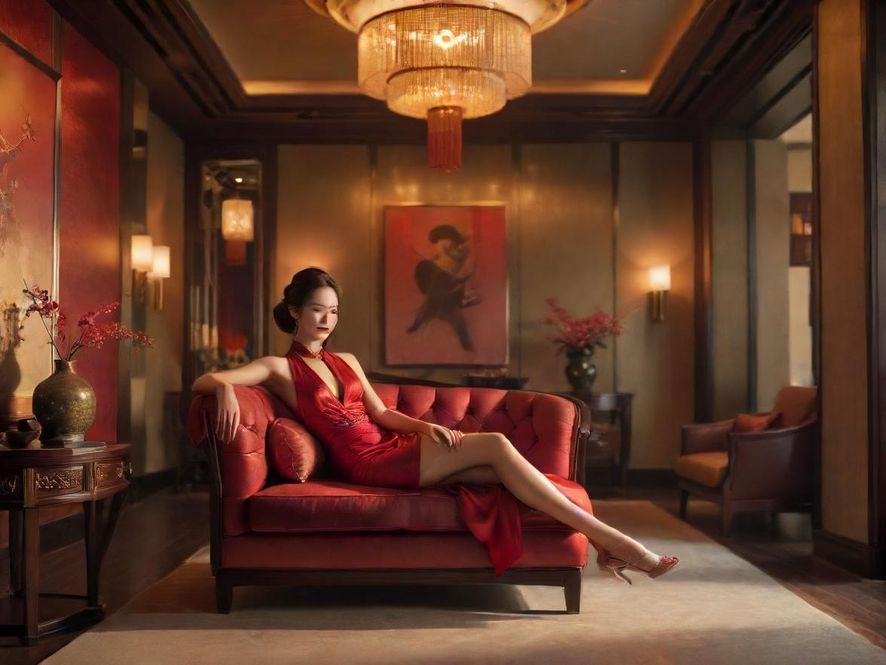 高端私人会所内部休息区