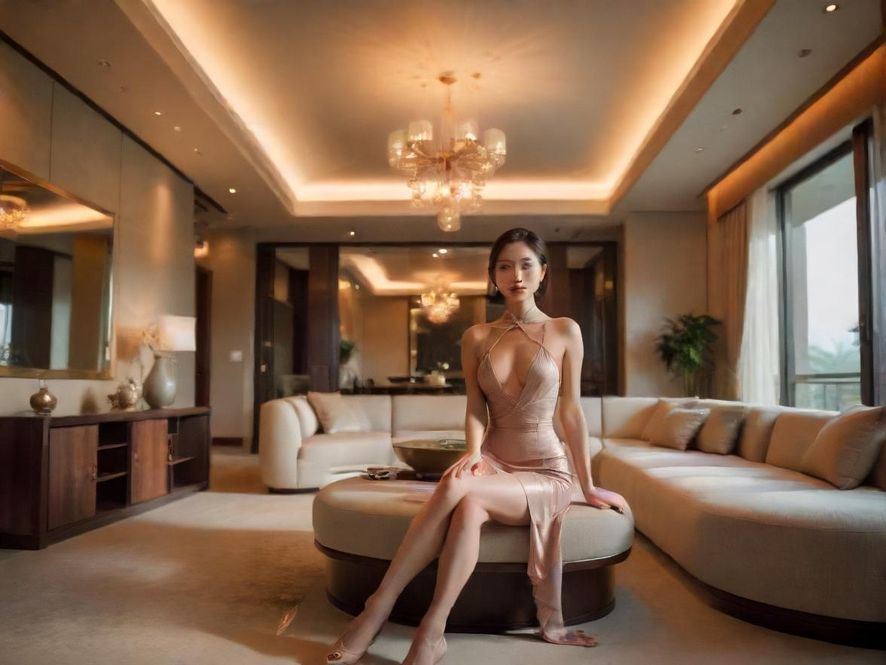 现代风格休闲会所休息区