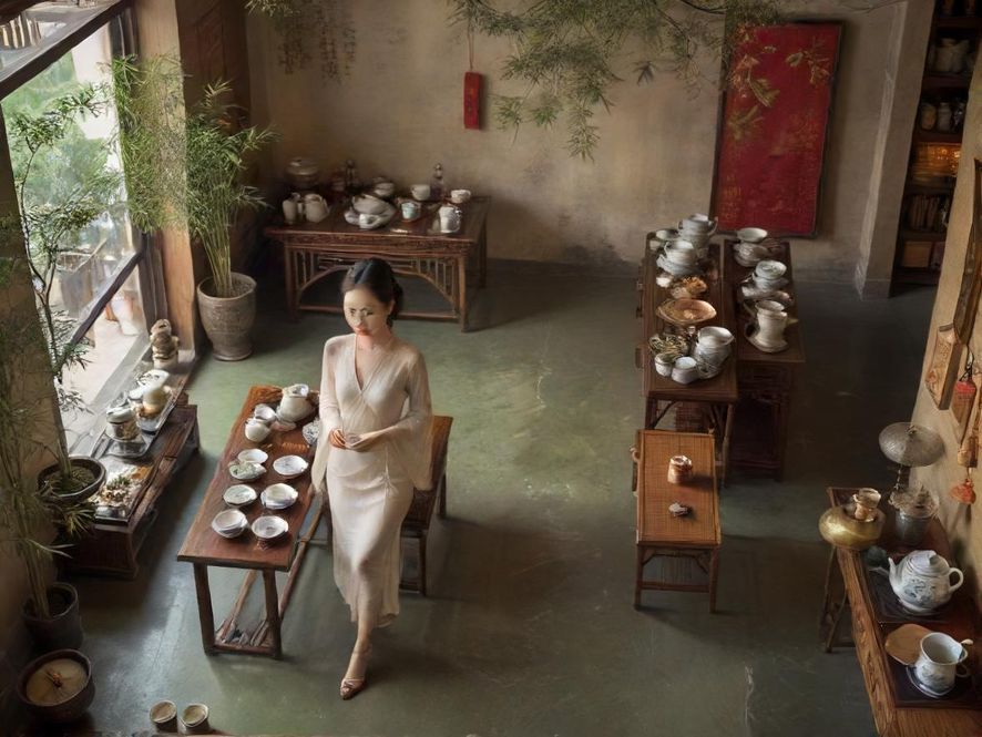 广州喝茶外卖服务场景展示