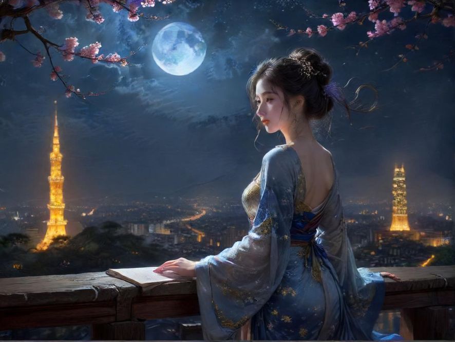 图片:广州夜景,叠加地图和指示元素的抽象设计,象征探索和指引