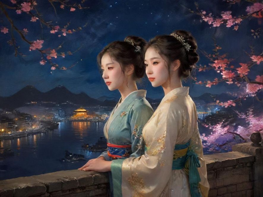 广佛夜景下的城市风光