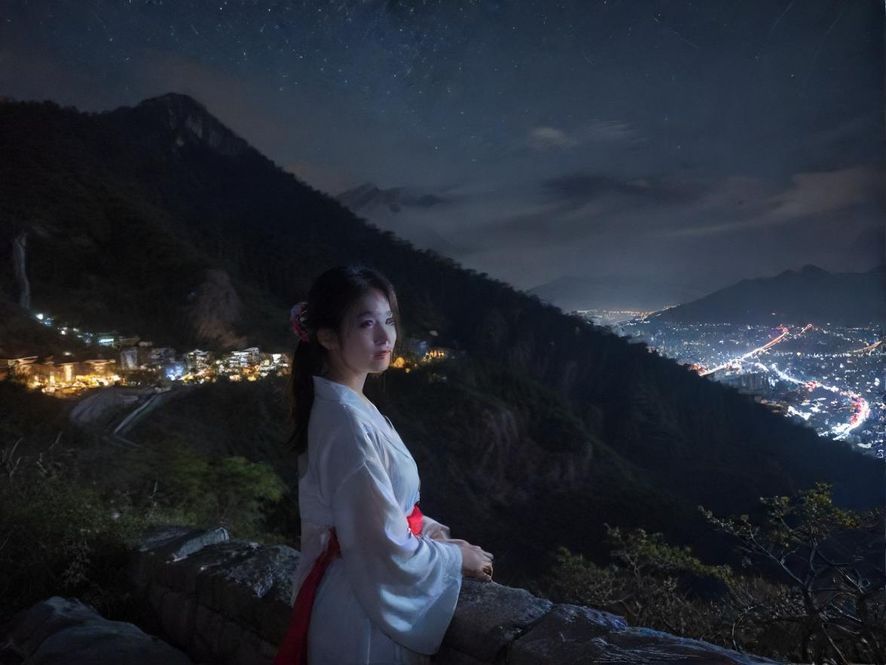 佛山夜晚璀璨的城市灯光