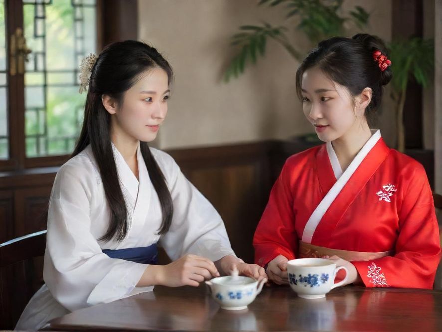 广东私密会所茶室一角