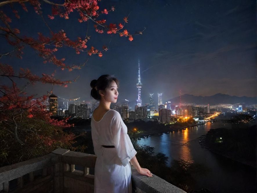夜场桑拿会所夜景氛围图