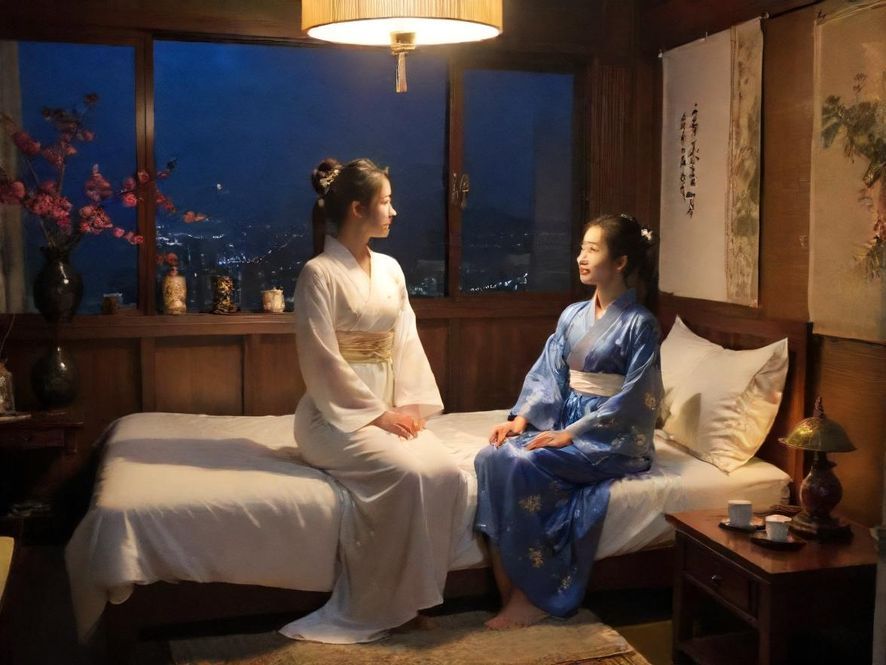 广州桑拿会所休息区一角