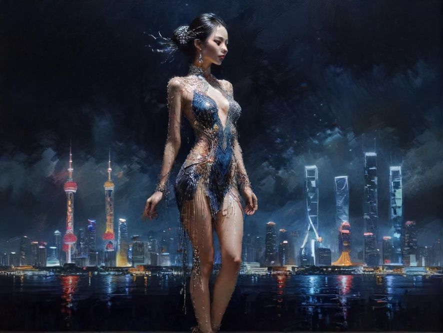 深圳夜景下的放松时刻