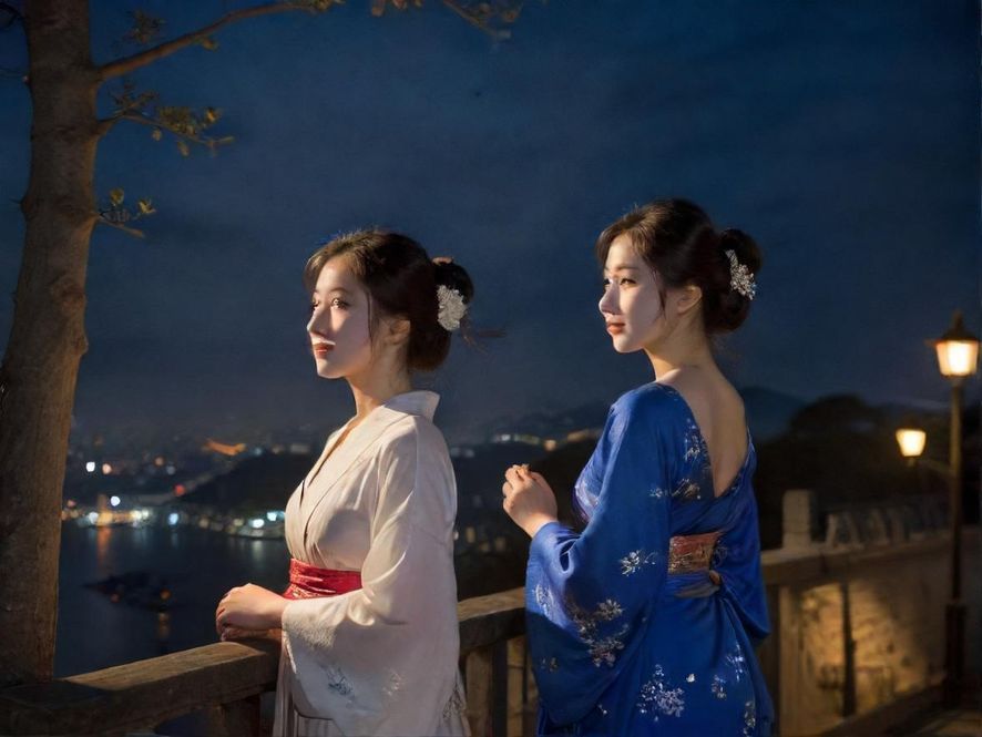 广东凤楼夜场霓虹灯光氛围