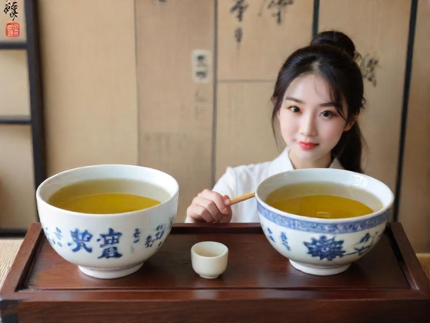 两位女士在温馨的茶室里,阳光透过窗户洒进来,享受着轻松愉快的对话时光