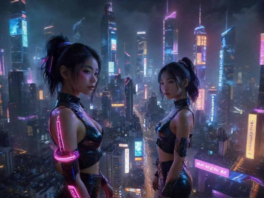 长沙繁华夜景,霓虹灯光璀璨,展现星城活力