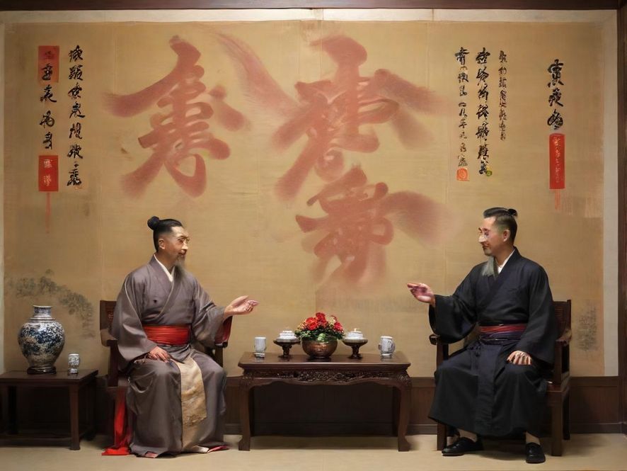 一位年轻人在咖啡馆里,带着温暖的笑容,正通过手机浏览花社区网站,背景是轻松愉悦的共享空间,暗示着社区带来的连接与乐趣。