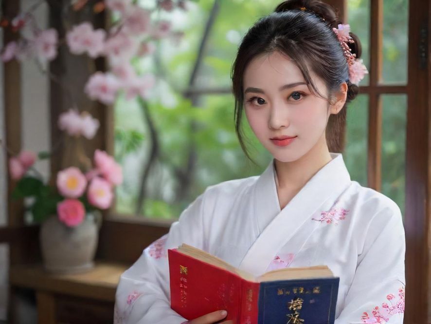 一位气质优雅的广州女性,在私密会所中享受宁静时光