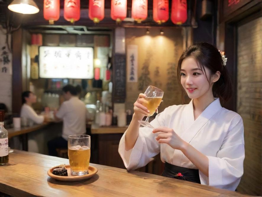 一位高端伴游女性身着优雅礼服,以轴测视角拍摄,呈现写实照片风格,背景是奢华酒店大堂。