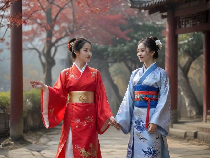 一对情侣在卧室中享受亲密时刻,光线柔和