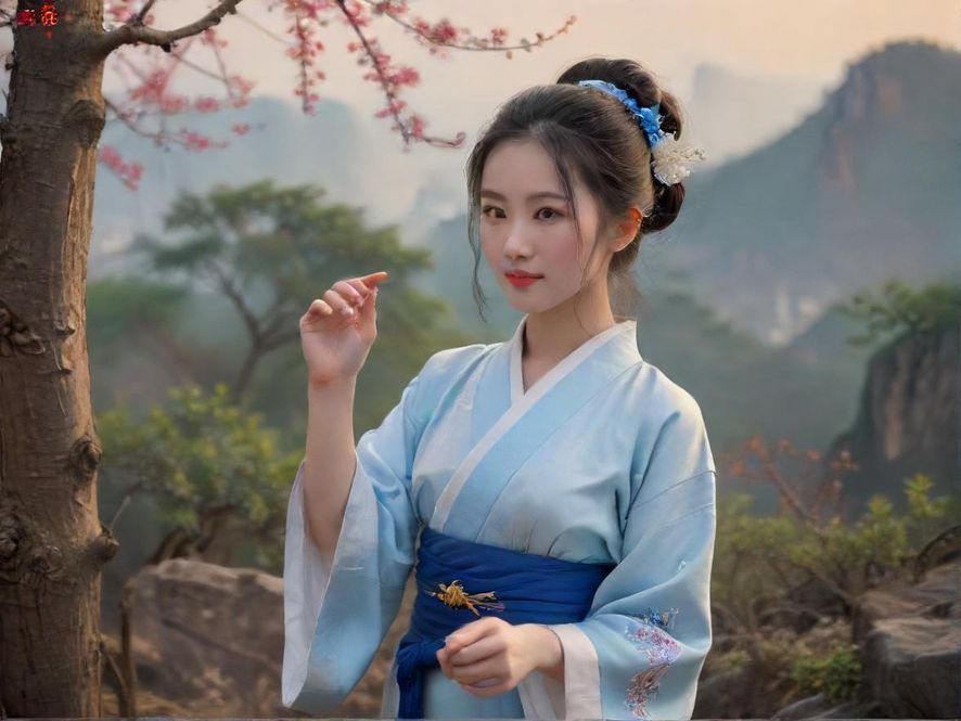 一个年轻女子坐在窗边,手持手机,脸上带着微笑,近景特写,柔和光线,温馨家居环境